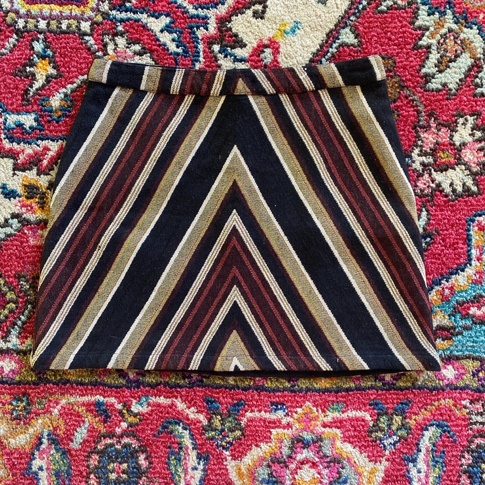 Topshop Mod Mini Skirt Chevron